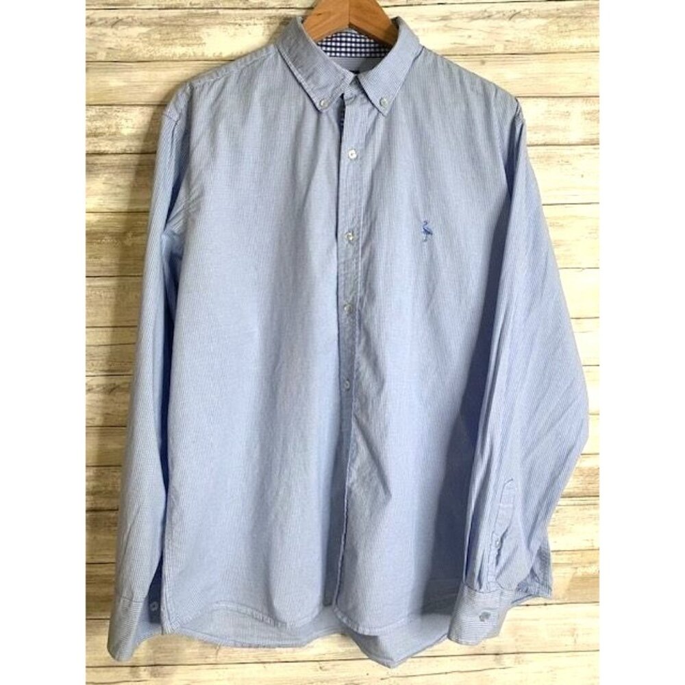 Tailorbyrd Men's Blue‎ Checkered Button-Down Shirt XL